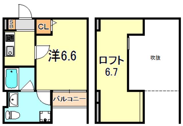 SYMPHONY OKUBO(1K/1階)の間取り写真
