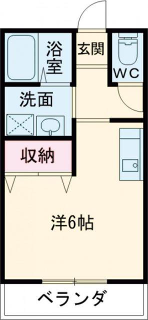 エストクール(1K/1階)の間取り写真