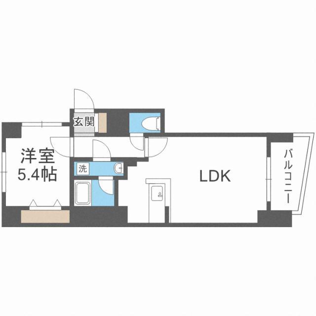 フォーシーズンズ植物園(1LDK/7階)の間取り写真