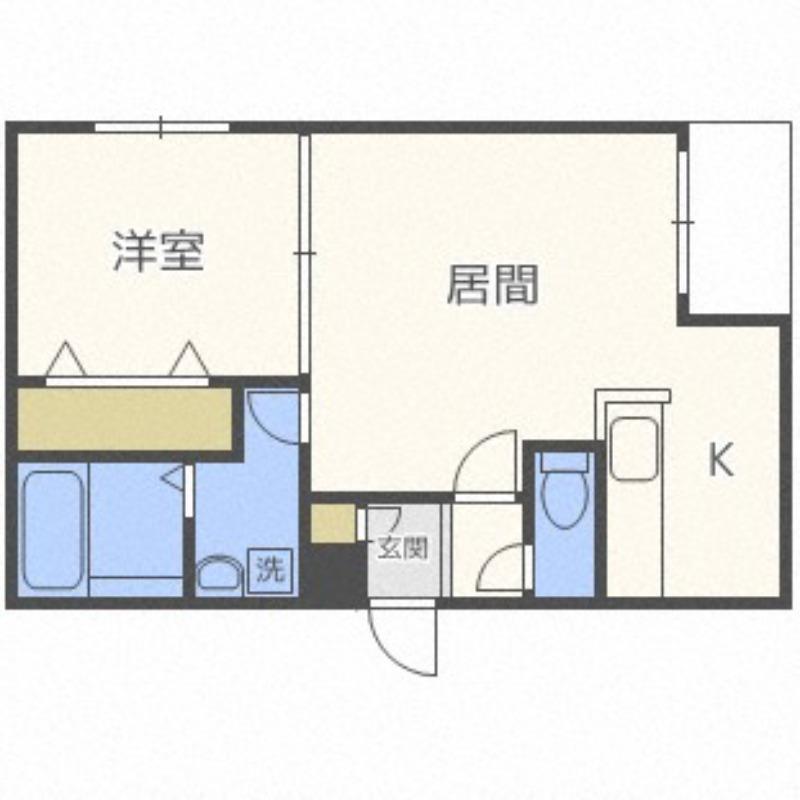 クレストパークヒルズ(1LDK/2階)の間取り写真