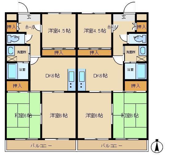 パレスサンゴー(3DK/3階)の間取り写真
