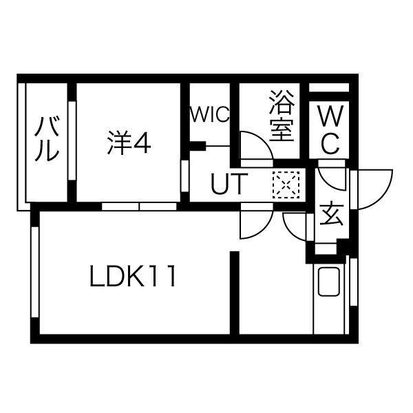 VILLA COCOON 上島(1LDK/3階)の間取り写真