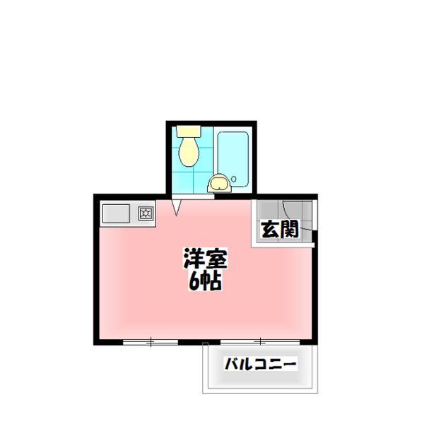 新橋ハイツ(ワンルーム/3階)の間取り写真