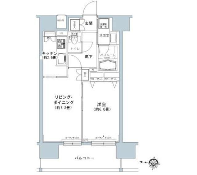 パークキューブ板橋本町(1LDK/13階)の間取り写真