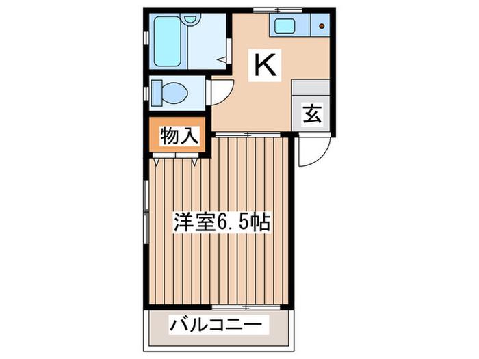ベルメゾン(1K/1階)の間取り写真