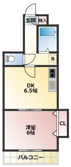 メゾン35(1DK/1階)の間取り写真