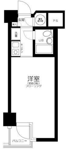池袋シティハイツ(1K/4階)の間取り写真