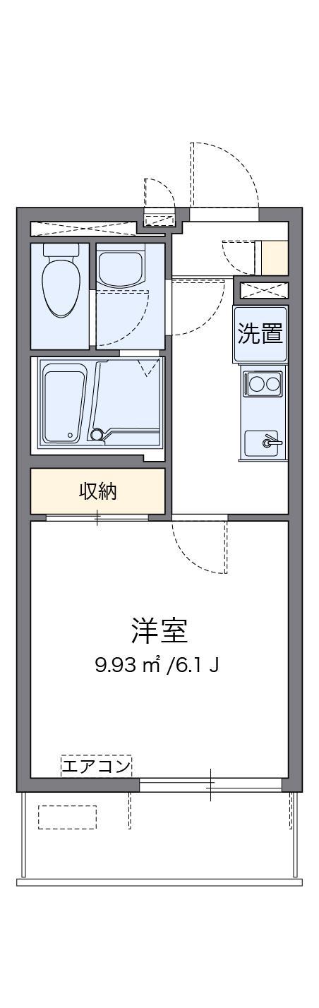 レオネクストコージーハウス赤坂(1K/4階)の間取り写真