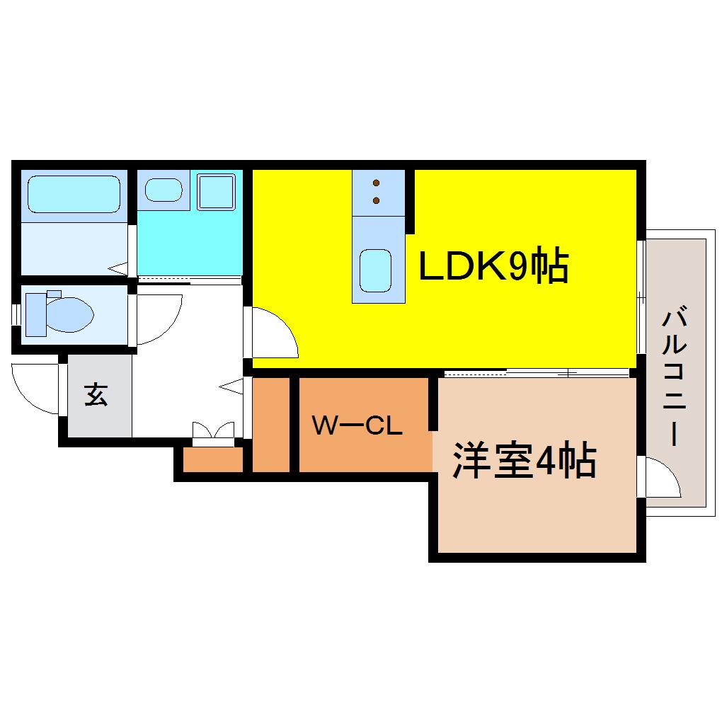 リレミト(1LDK/1階)の間取り写真