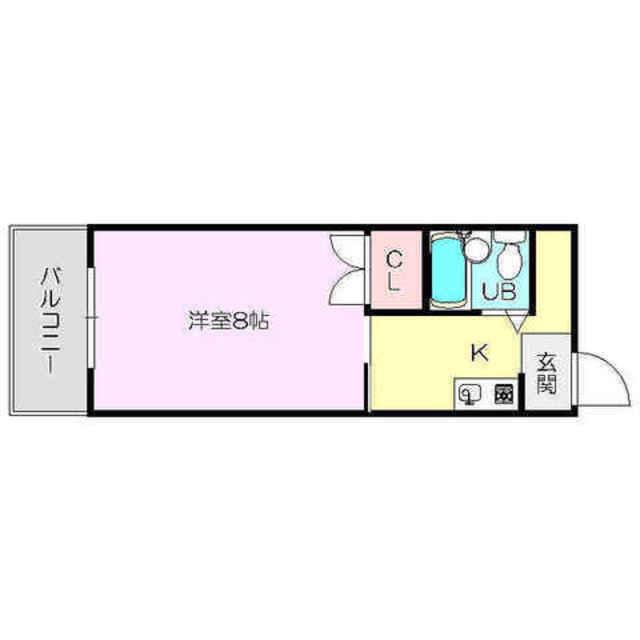 スマイルパールハイツⅢ(1K/2階)の間取り写真