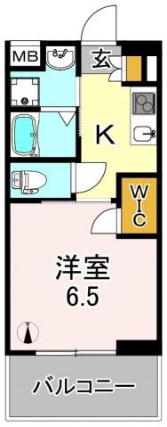REST HIRANO(1K/3階)の間取り写真