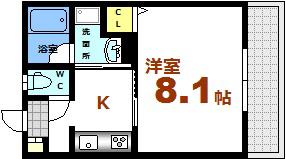 再来しごくビル(1K/2階)の間取り写真