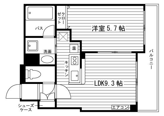 ルラシオン北7条(1LDK/3階)の間取り写真