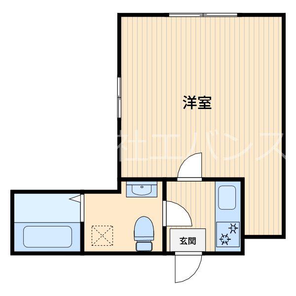 MILKOCOテラス西川口(1K/1階)の間取り写真