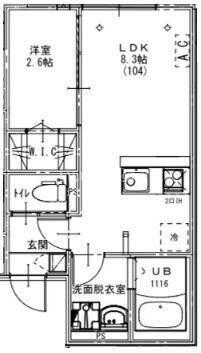 KEIAI RESIDENCE 宮原II(1LDK/2階)の間取り写真