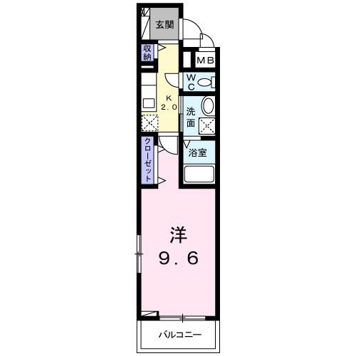 セレスト(1K/3階)の間取り写真