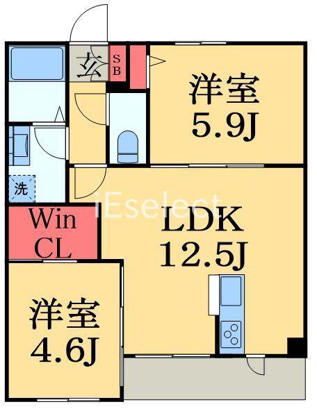 O2 FOREST(2LDK/1階)の間取り写真