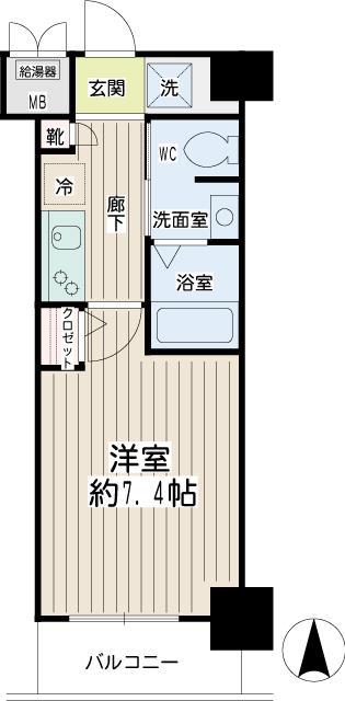 NCONFOR(1K/2階)の間取り写真
