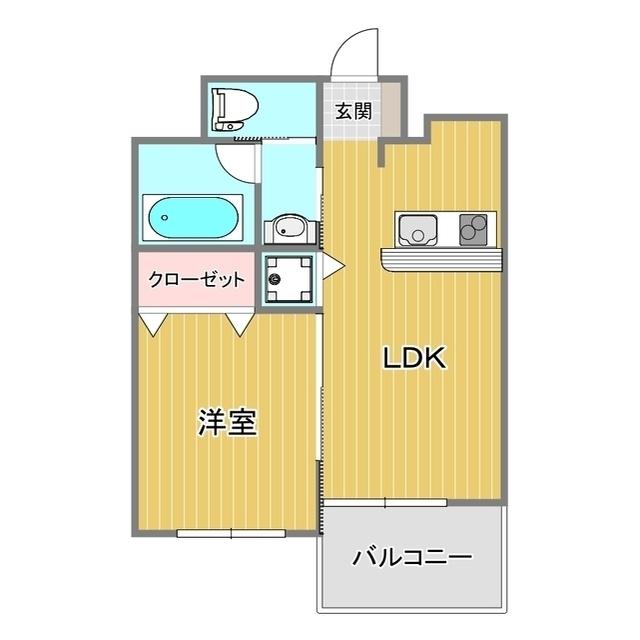 VINCENTE船場(1LDK/9階)の間取り写真