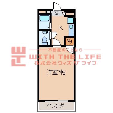 組坂ビルNO.5(1K/4階)の間取り写真