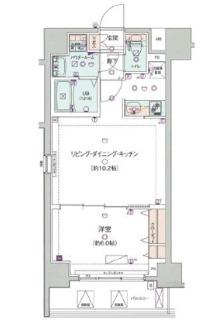 GENOVIA錦糸町IISKYGARDEN(1LDK/6階)の間取り写真