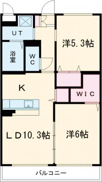 エトワールKEI(2LDK/2階)の間取り写真