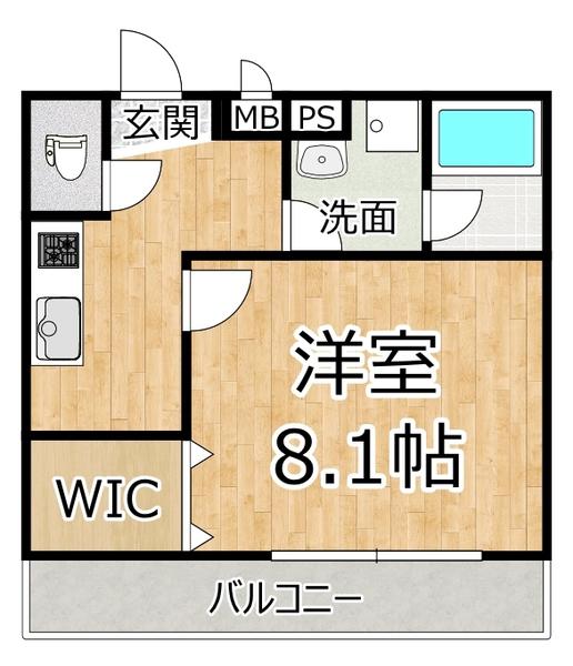 KTIレジデンス福町B(1K/2階)の間取り写真