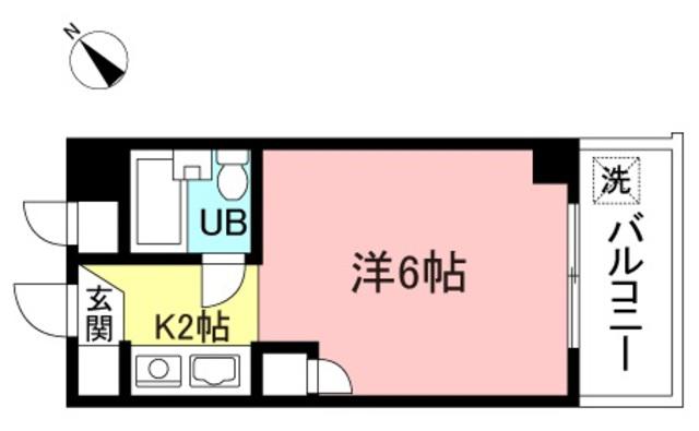 ディジィ川崎(1K/2階)の間取り写真