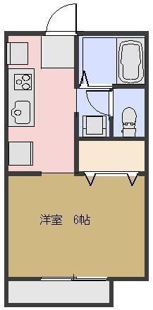 チェリーハイツ(1K/2階)の間取り写真