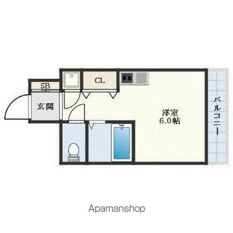 モントーレ天神(ワンルーム/5階)の間取り写真