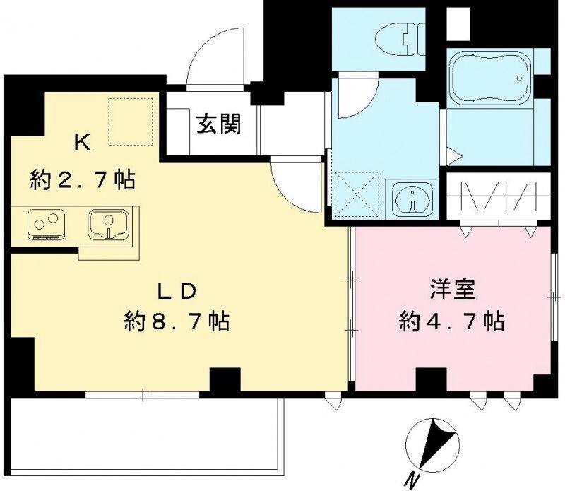 DIAMOND VALLEY ダイヤモンドバレー(1LDK/2階)の間取り写真