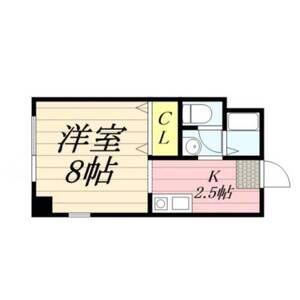 アミティN22(1K/2階)の間取り写真