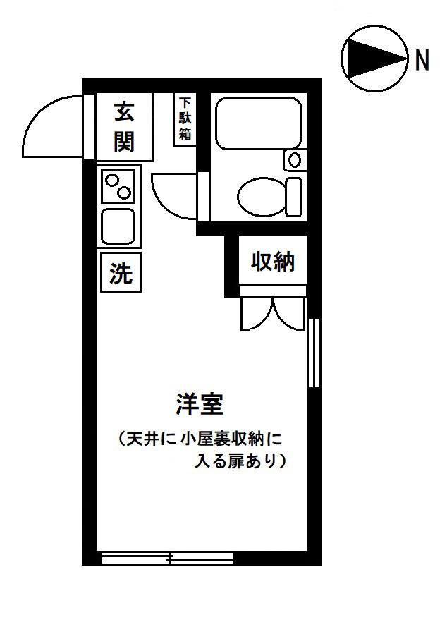 ジュネスサク(ワンルーム/2階)の間取り写真