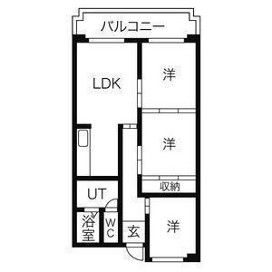 リバーサイドパーク(3LDK/3階)の間取り写真