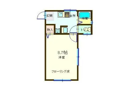 コンフォート清水沼(1K/1階)の間取り写真