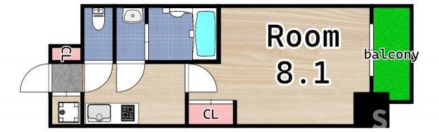 S-RESIDENCE 都島(1K/7階)の間取り写真