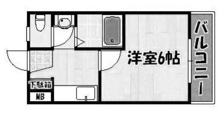 ファーストマンション(1K/1階)の間取り写真