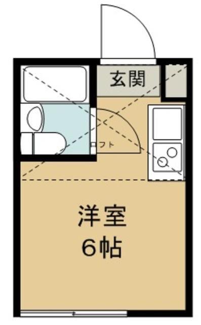 ホワイトパレス狭山(ワンルーム/2階)の間取り写真
