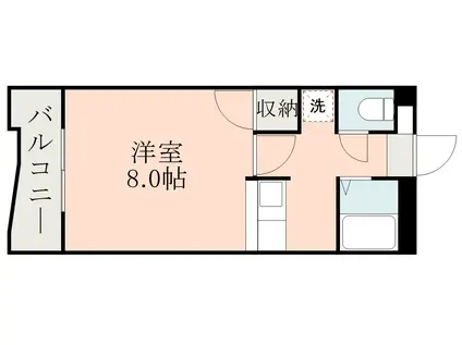 パラッツオS(1K/1階)の間取り写真