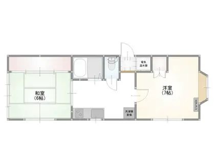 コーポA(2K/2階)の間取り写真