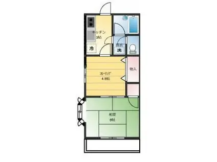 幕張本郷ハイツ(2K/2階)の間取り写真