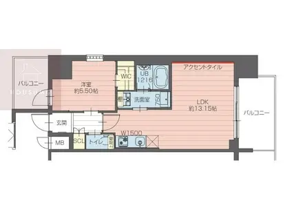 プレジオ永和ASIAN(1LDK/4階)の間取り写真