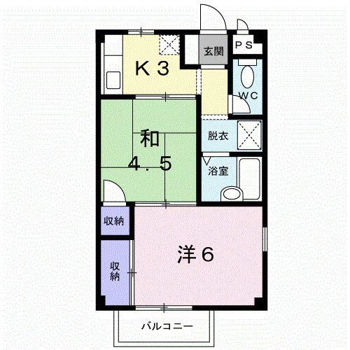 TMハイツ (2K/2階)の間取り写真