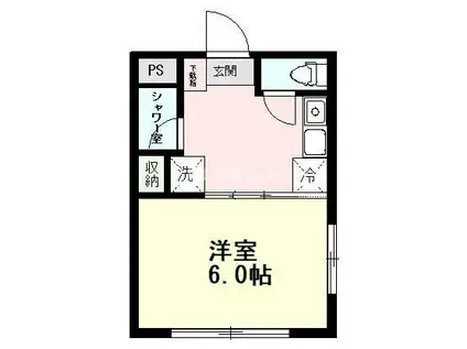 ブルーメ(1K/2階)の間取り写真