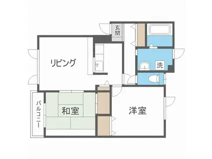 メゾンT・S(2LDK/2階)の間取り写真