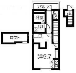 あんしん小畑町08-13001(ワンルーム/2階)の間取り写真