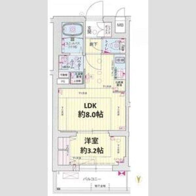 ソルテラス京都東寺HOMARE(1LDK/2階)の間取り写真