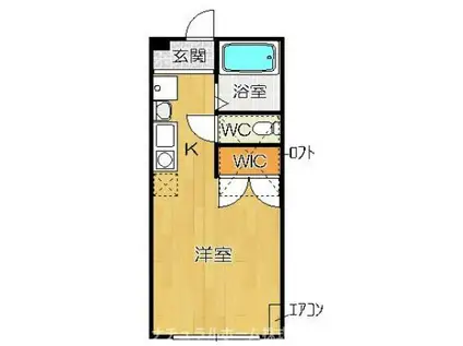 カーサ フォルトゥーナ(1K/3階)の間取り写真