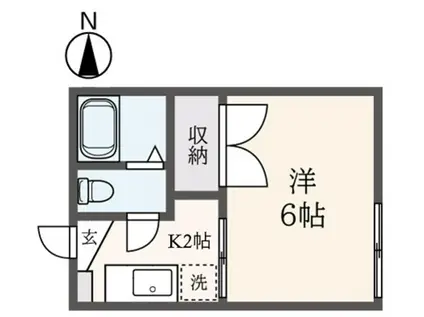 MIフラット(1K/1階)の間取り写真