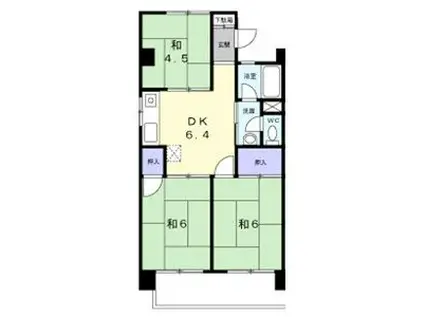 メゾン・ド・オーツカ(3DK/2階)の間取り写真